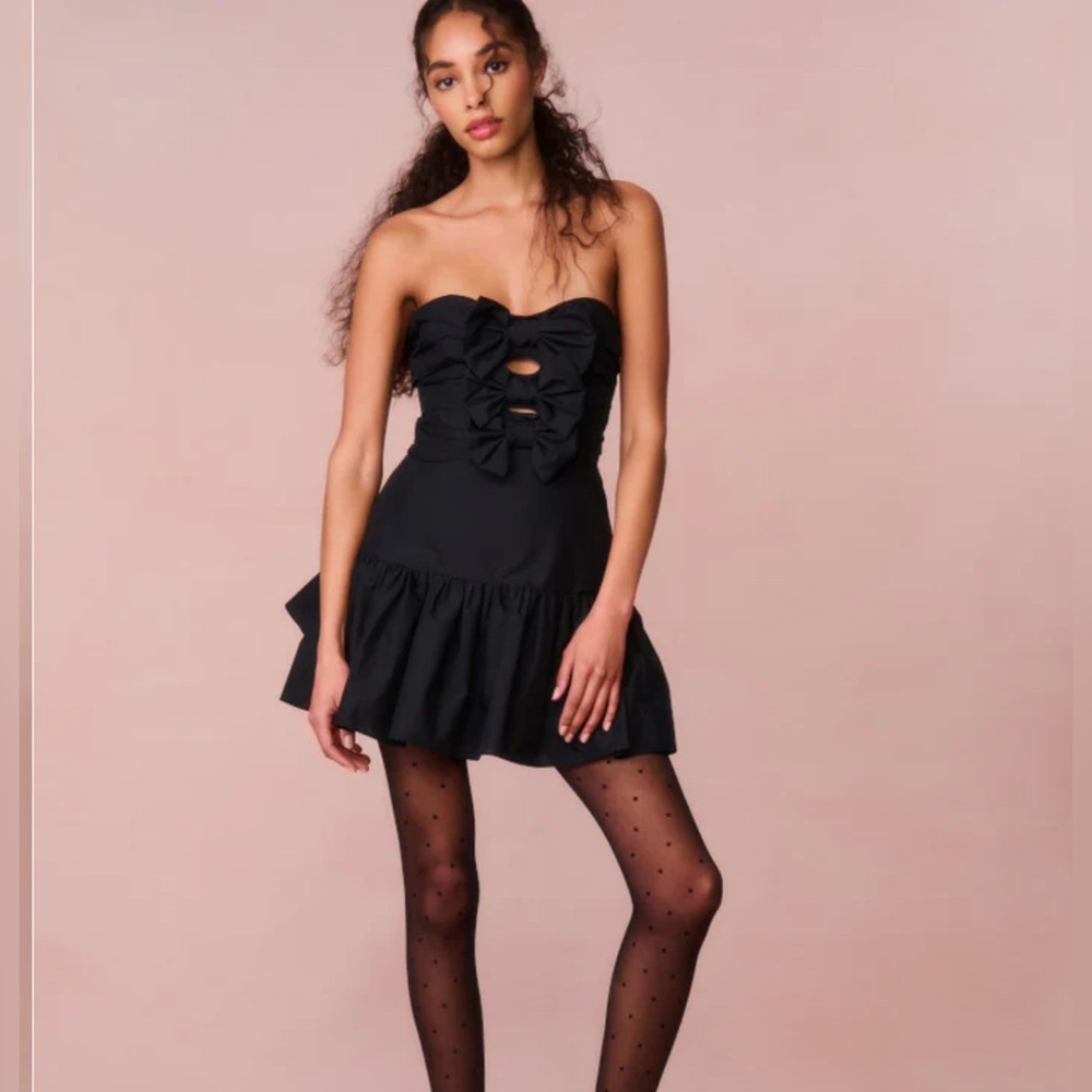 Loveshackfancy Woodlow Bow Mini Dress size 0 new with tags